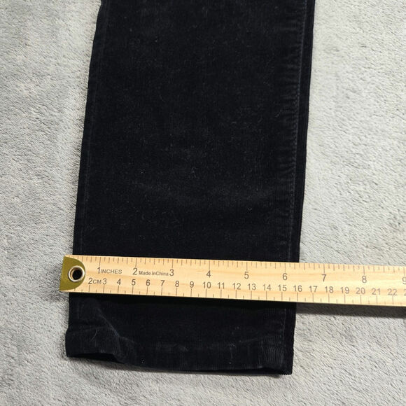 AG Jeans Adriano Goldschmied Stevie Slim Straight Corduroy Jeans Black 27R - Picture 3 of 10